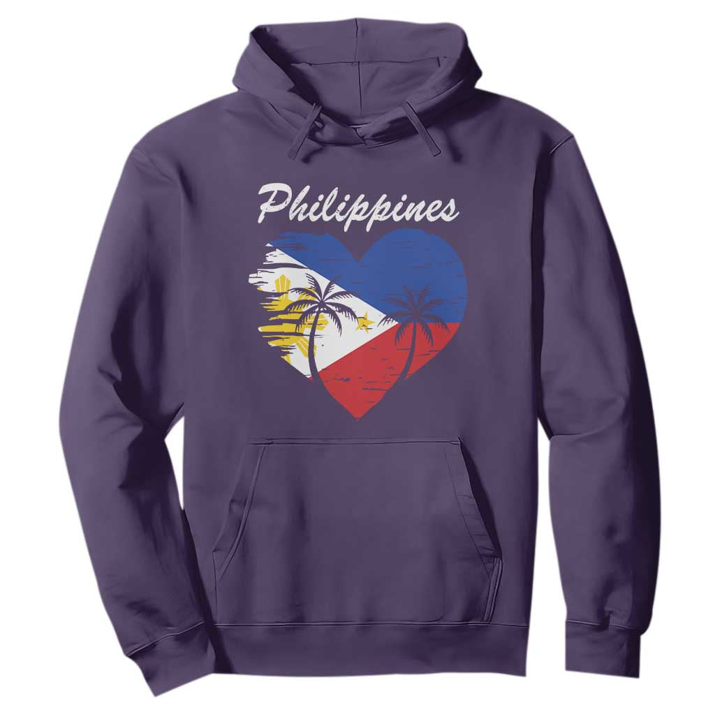 Filipino Pride Hoodie Pinoy Vintage Philippines Flag Heart TS11 Purple Print Your Wear