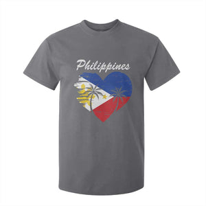 Filipino Pride T Shirt For Kid Pinoy Vintage Philippines Flag Heart TS11 Charcoal Print Your Wear