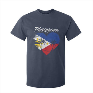 Filipino Pride T Shirt For Kid Pinoy Vintage Philippines Flag Heart TS11 Navy Print Your Wear