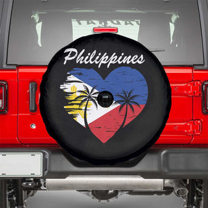 Filipino Pride Spare Tire Cover Pinoy Vintage Philippines Flag Heart TS11 Black Print Your Wear