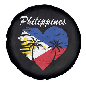 Filipino Pride Spare Tire Cover Pinoy Vintage Philippines Flag Heart TS11 Print Your Wear