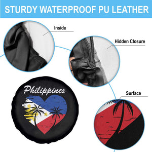 Filipino Pride Spare Tire Cover Pinoy Vintage Philippines Flag Heart TS11 Print Your Wear