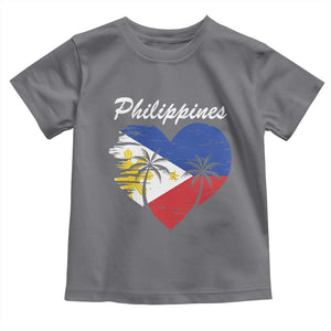 Filipino Pride Toddler T Shirt Pinoy Vintage Philippines Flag Heart TS11 Charcoal Print Your Wear