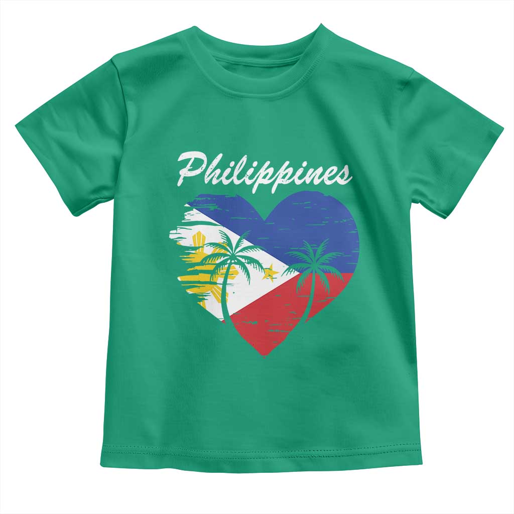 Filipino Pride Toddler T Shirt Pinoy Vintage Philippines Flag Heart TS11 Irish Green Print Your Wear
