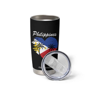Filipino Pride Tumbler Cup Pinoy Vintage Philippines Flag Heart TS11 Print Your Wear
