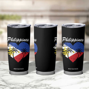 Filipino Pride Tumbler Cup Pinoy Vintage Philippines Flag Heart TS11 Print Your Wear