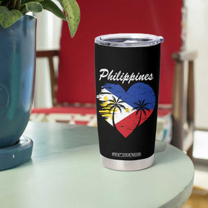Filipino Pride Tumbler Cup Pinoy Vintage Philippines Flag Heart TS11 Print Your Wear