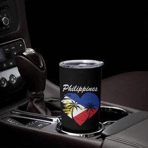 Filipino Pride Tumbler Cup Pinoy Vintage Philippines Flag Heart TS11 Print Your Wear