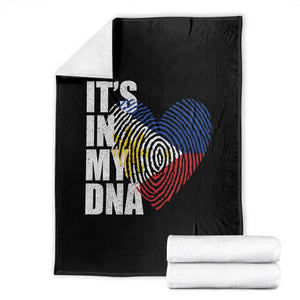 Filipino Pride Throw Blanket Its In My DNA Patriotic Philippines Flag - Print Your Wear
