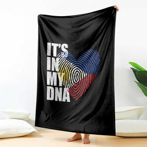 Filipino Pride Throw Blanket Its In My DNA Patriotic Philippines Flag - Print Your Wear