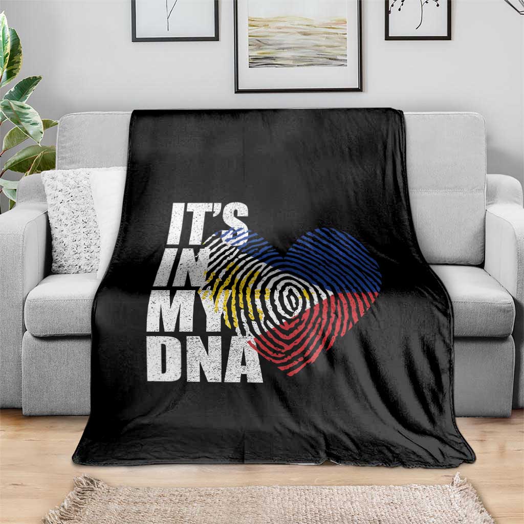 Filipino Pride Throw Blanket Its In My DNA Patriotic Philippines Flag TS11 Print Your Wear