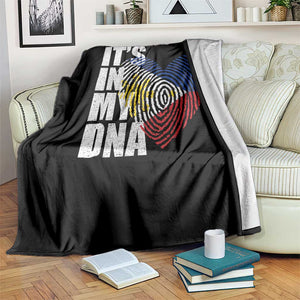 Filipino Pride Throw Blanket Its In My DNA Patriotic Philippines Flag - Print Your Wear