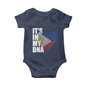 Filipino Pride Baby Onesie Its In My DNA Patriotic Philippines Flag TS11 Navy Print Your Wear