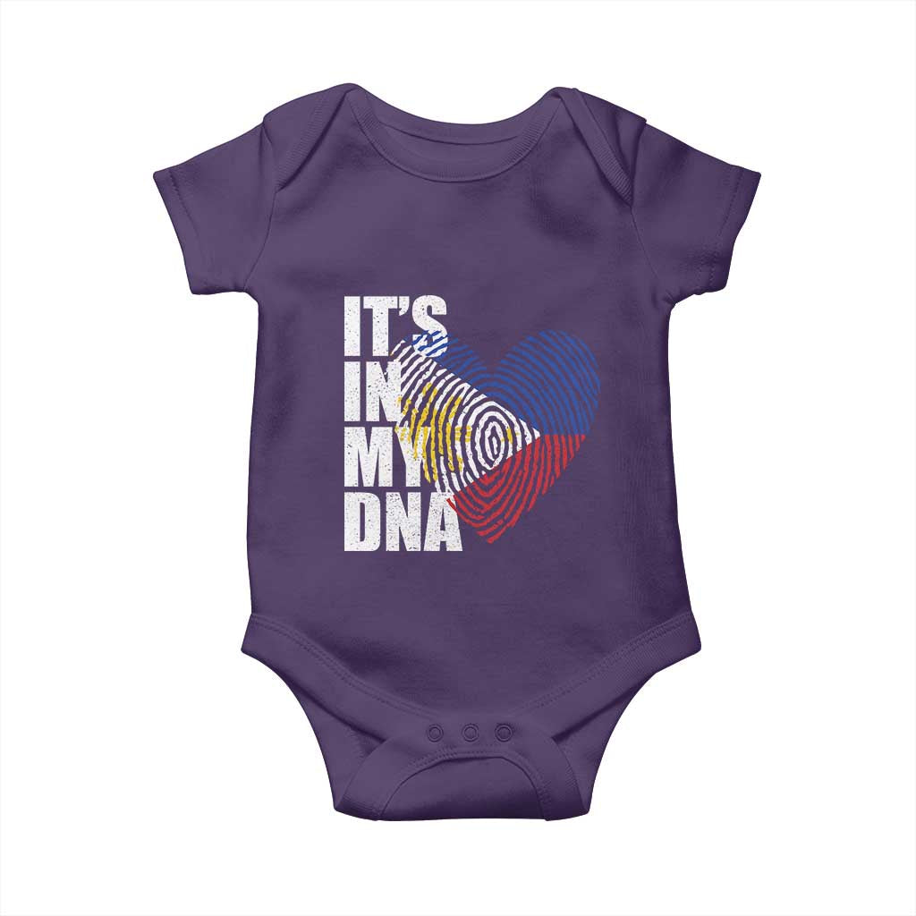 Filipino Pride Baby Onesie Its In My DNA Patriotic Philippines Flag TS11 Purple Print Your Wear