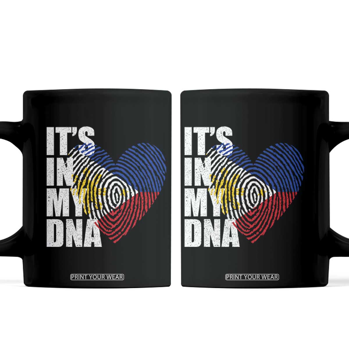 Filipino Pride Coffee Mug Its In My DNA Patriotic Philippines Flag TS11 Black Print Your Wear