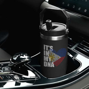 Filipino Pride Flip Straw Tumbler Its In My DNA Patriotic Philippines Flag TS11 Print Your Wear