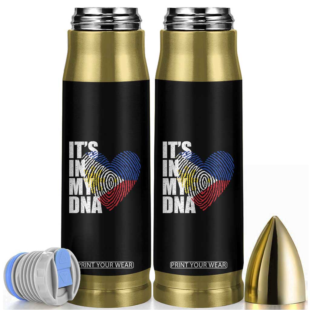 Filipino Pride Bullet Tumbler Its In My DNA Patriotic Philippines Flag - Print Your Wear
