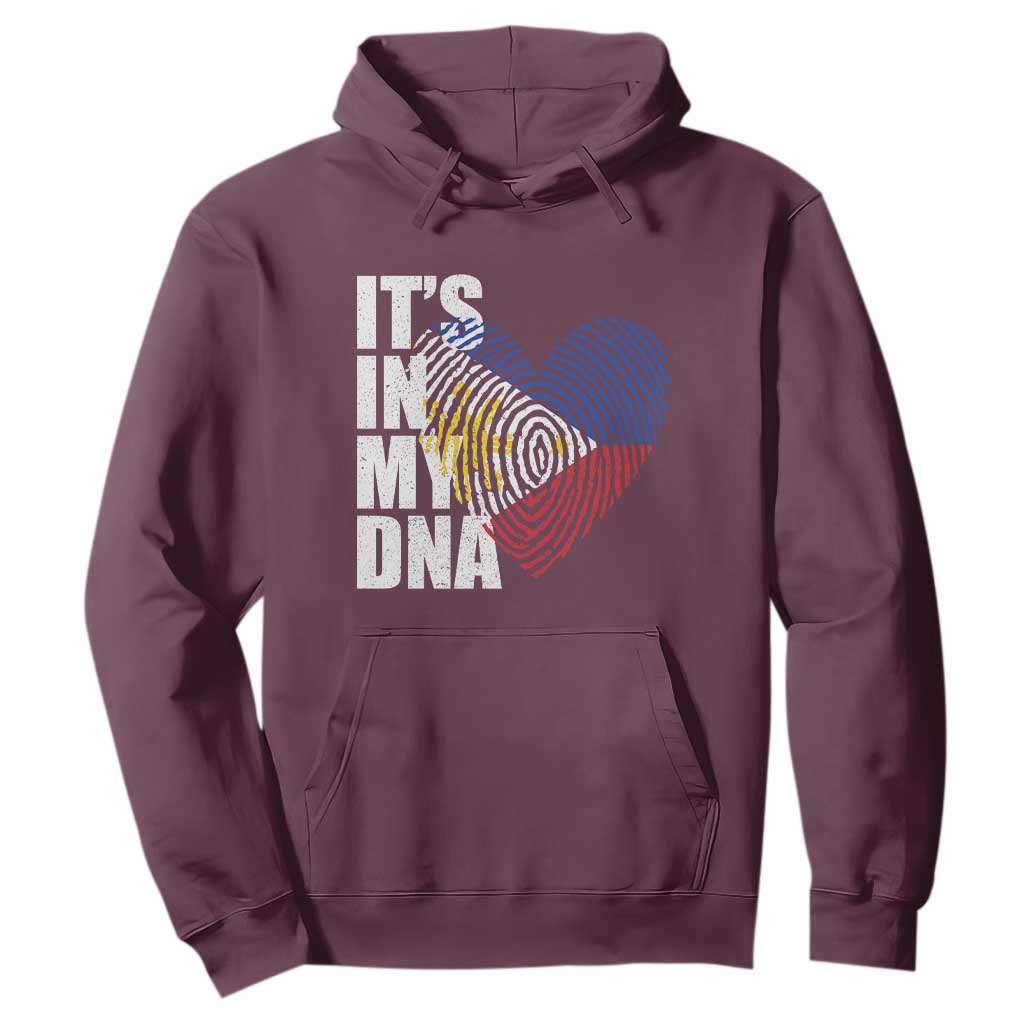 Filipino Pride Hoodie Its In My DNA Patriotic Philippines Flag TS11 Maroon Print Your Wear