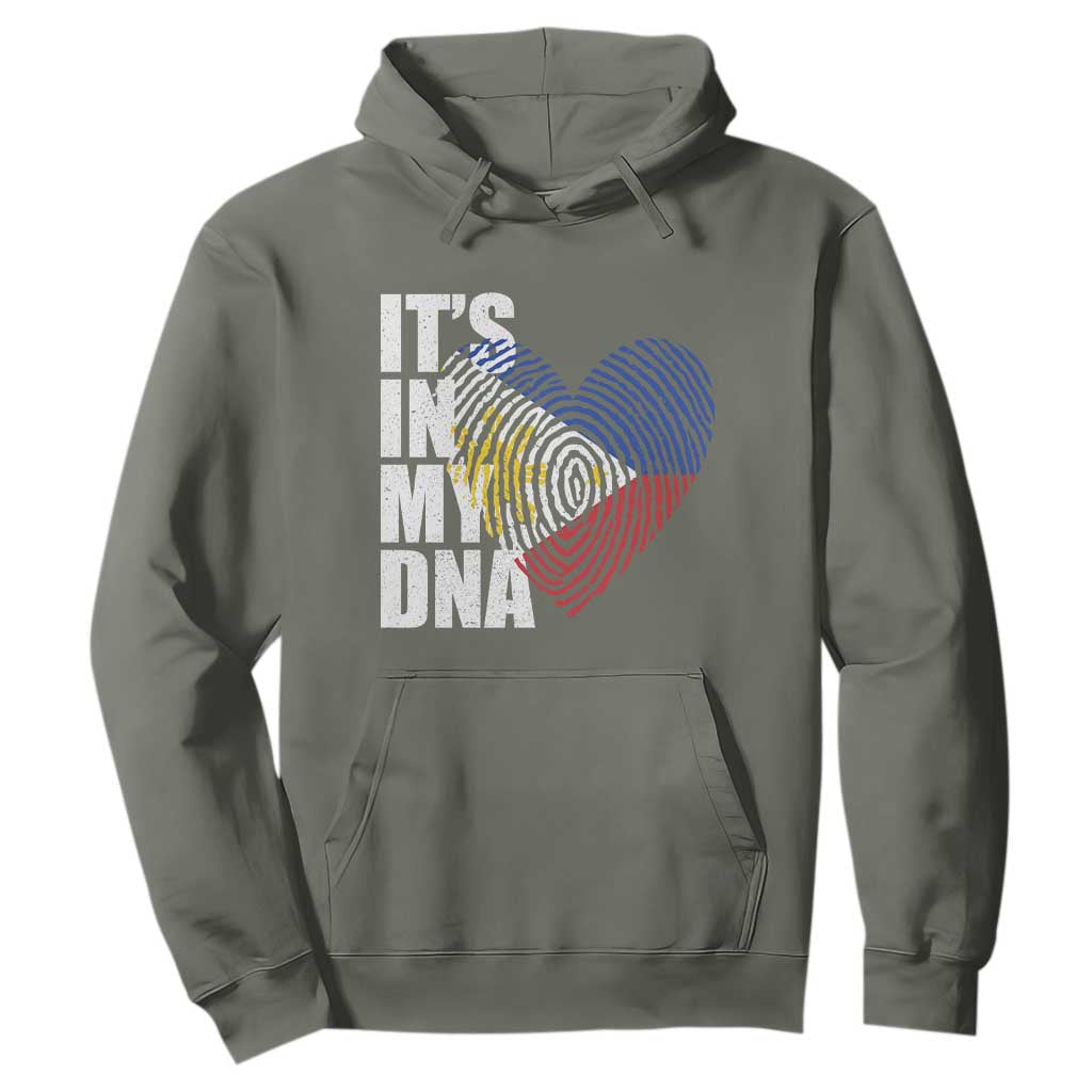 Filipino Pride Hoodie Its In My DNA Patriotic Philippines Flag TS11 Military Green Print Your Wear