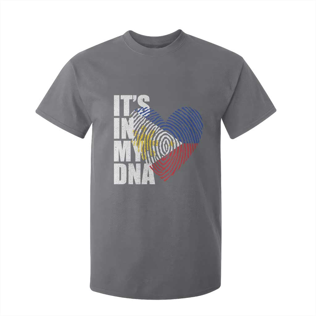 Filipino Pride T Shirt For Kid Its In My DNA Patriotic Philippines Flag TS11 Charcoal Print Your Wear