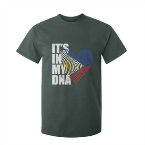Filipino Pride T Shirt For Kid Its In My DNA Patriotic Philippines Flag TS11 Dark Forest Green Print Your Wear