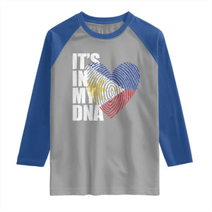 Filipino Pride Raglan Shirt Its In My DNA Patriotic Philippines Flag TS11 Sport Gray Royal Print Your Wear