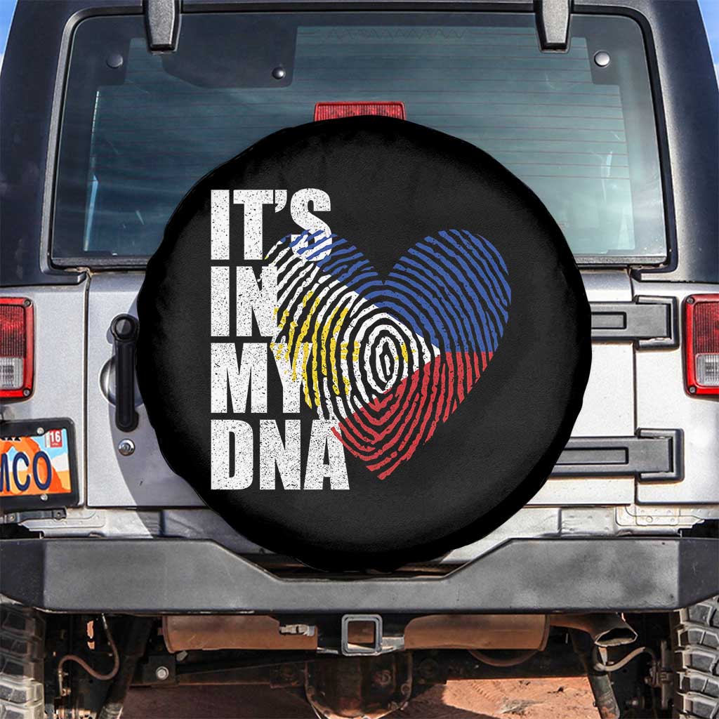 Filipino Pride Spare Tire Cover Its In My DNA Patriotic Philippines Flag TS11 No hole Black Print Your Wear