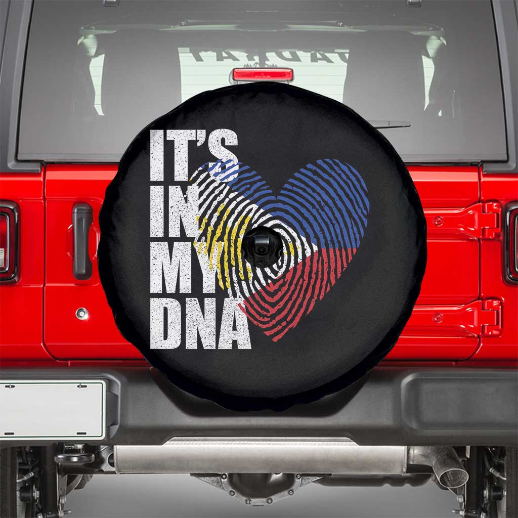 Filipino Pride Spare Tire Cover Its In My DNA Patriotic Philippines Flag TS11 Black Print Your Wear