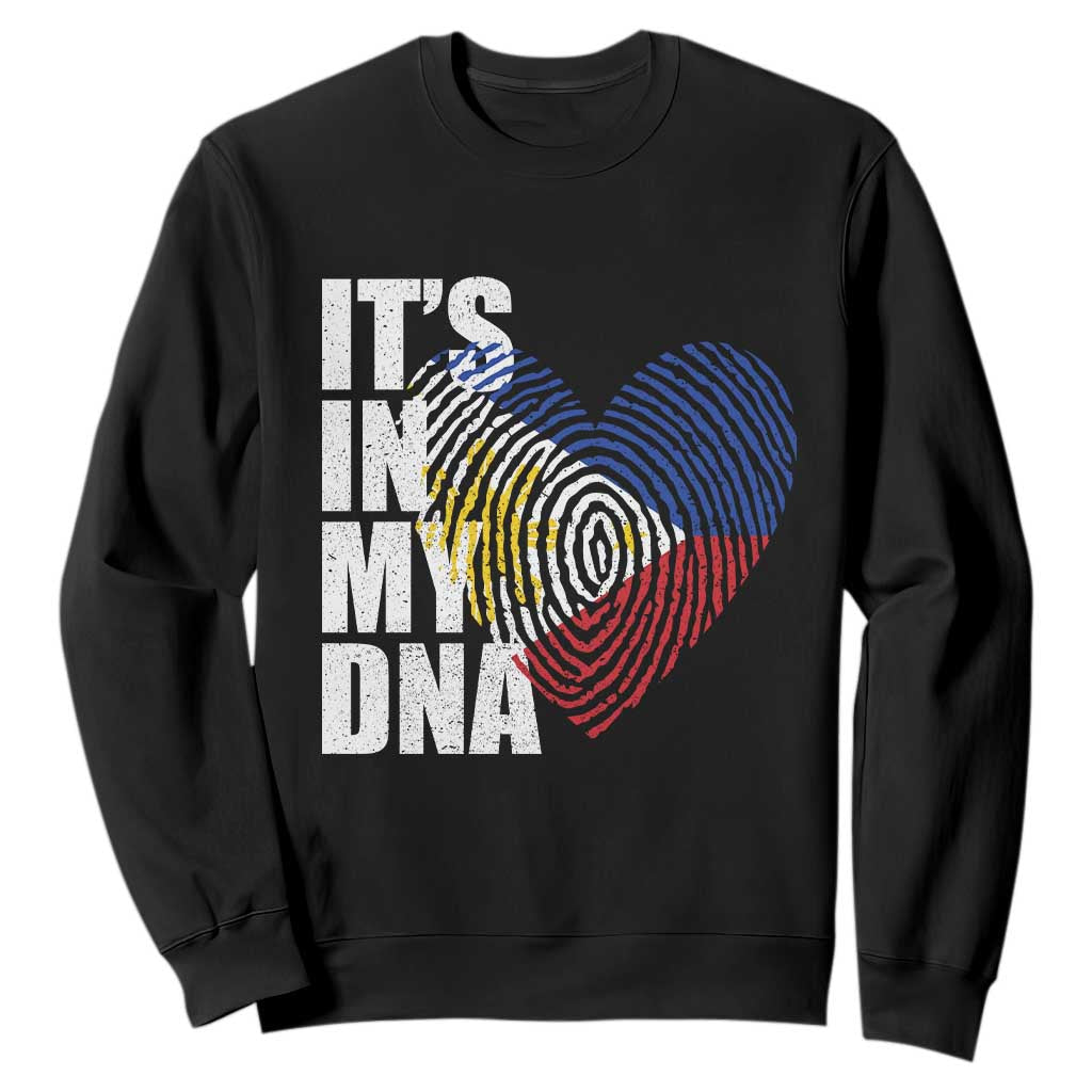 Filipino Pride Sweatshirt Its In My DNA Patriotic Philippines Flag TS11 Black Print Your Wear