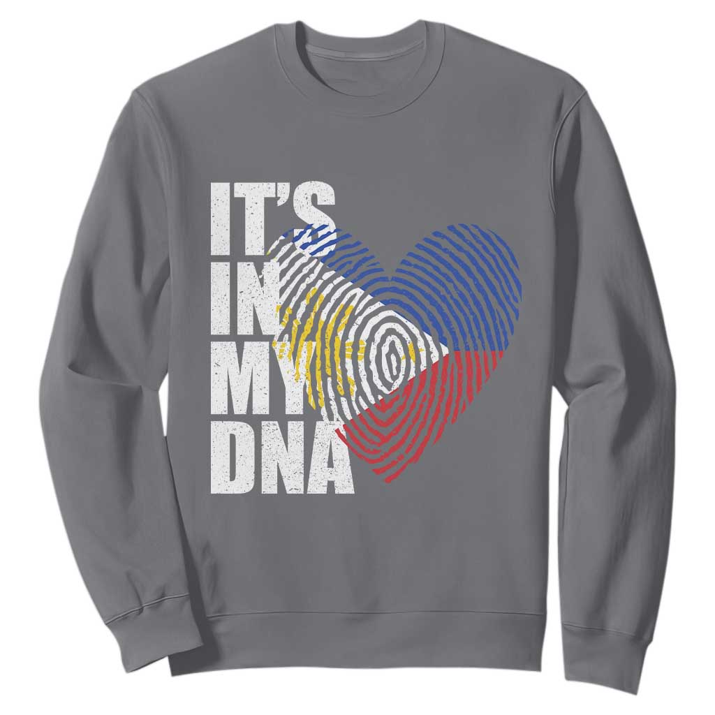 Filipino Pride Sweatshirt Its In My DNA Patriotic Philippines Flag TS11 Charcoal Print Your Wear