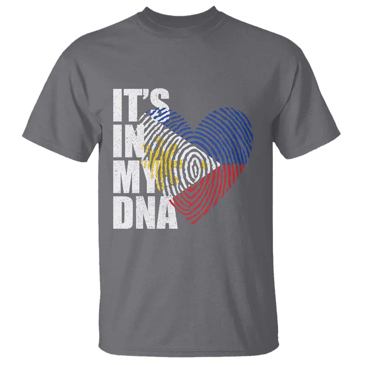 Filipino Pride T Shirt Its In My DNA Patriotic Philippines Flag TS11 Charcoal Print Your Wear