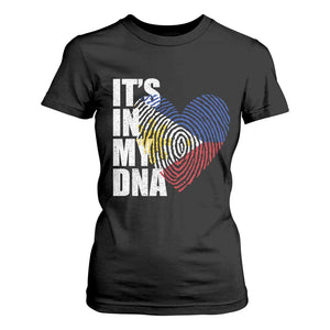 Filipino Pride T Shirt For Women Its In My DNA Patriotic Philippines Flag TS11 Black Print Your Wear