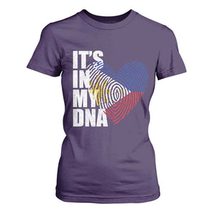 Filipino Pride T Shirt For Women Its In My DNA Patriotic Philippines Flag TS11 Purple Print Your Wear