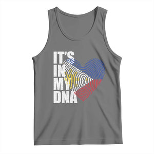 Filipino Pride Tank Top Its In My DNA Patriotic Philippines Flag TS11 Black Heather Print Your Wear