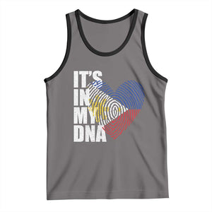 Filipino Pride Tank Top Its In My DNA Patriotic Philippines Flag TS11 Deep Heather Black Print Your Wear