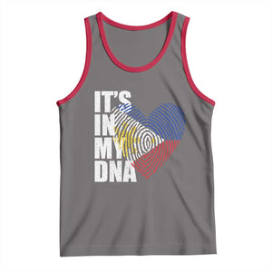 Filipino Pride Tank Top Its In My DNA Patriotic Philippines Flag TS11 Deep Heather Red Print Your Wear