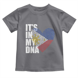 Filipino Pride Toddler T Shirt Its In My DNA Patriotic Philippines Flag TS11 Charcoal Print Your Wear