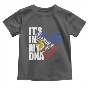 Filipino Pride Toddler T Shirt Its In My DNA Patriotic Philippines Flag TS11 Dark Heather Print Your Wear