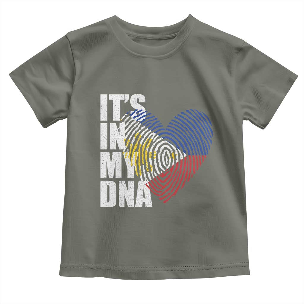 Filipino Pride Toddler T Shirt Its In My DNA Patriotic Philippines Flag TS11 Military Green Print Your Wear