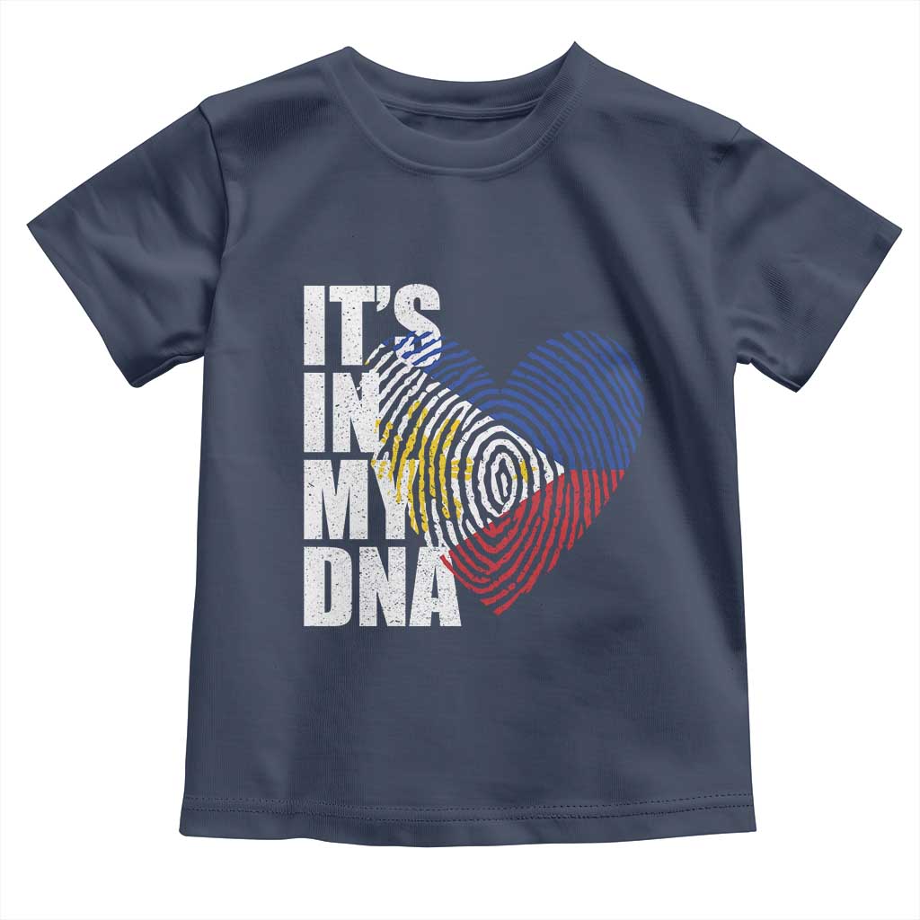 Filipino Pride Toddler T Shirt Its In My DNA Patriotic Philippines Flag TS11 Navy Print Your Wear