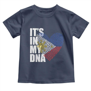 Filipino Pride Toddler T Shirt Its In My DNA Patriotic Philippines Flag TS11 Navy Print Your Wear