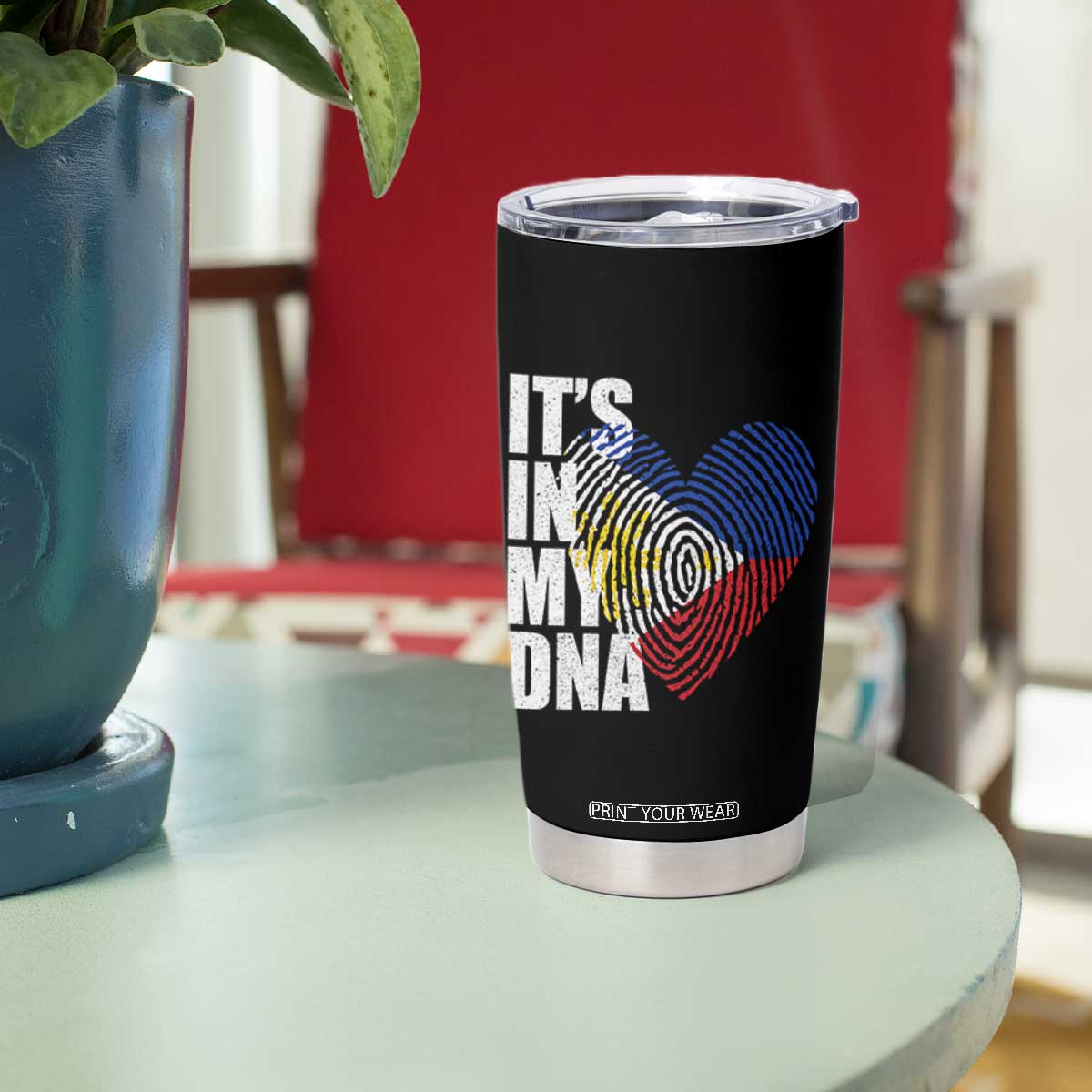 Filipino Pride Tumbler Cup Its In My DNA Patriotic Philippines Flag TS11 Print Your Wear