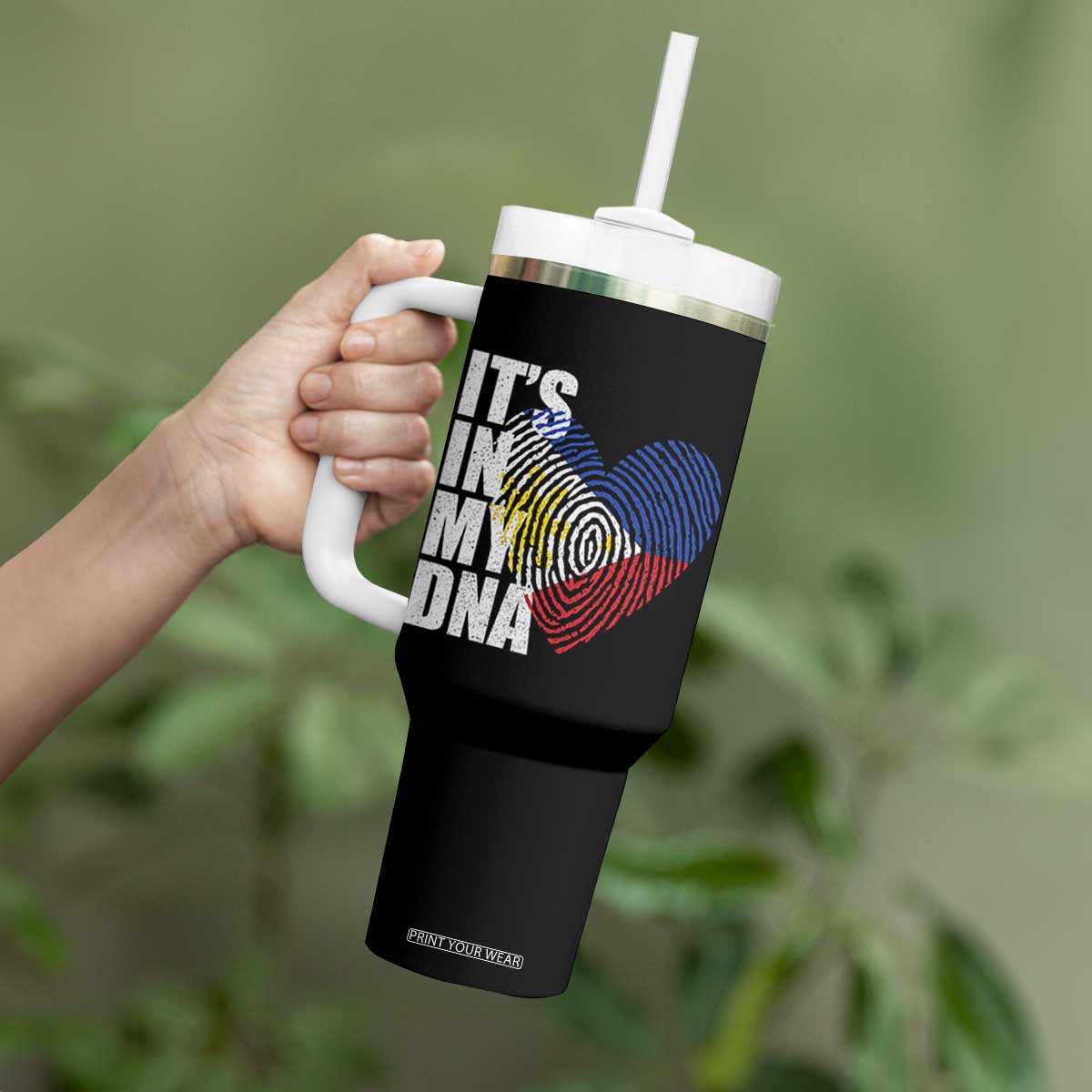 Filipino Pride Tumbler With Handle Its In My DNA Patriotic Philippines Flag TS11 Print Your Wear