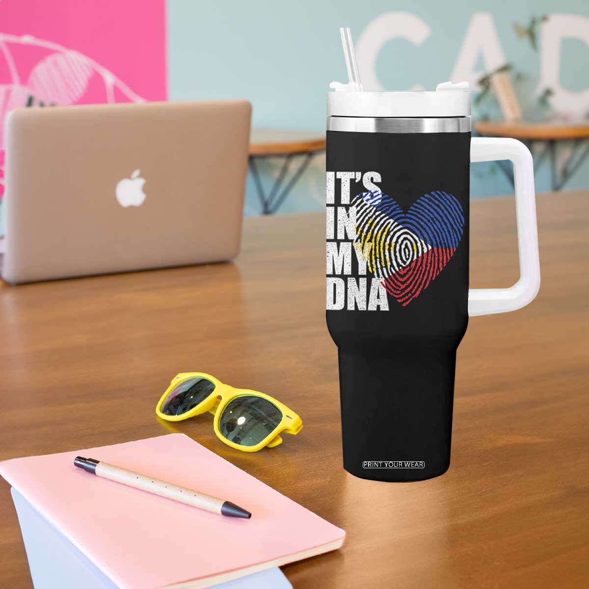 Filipino Pride Tumbler With Handle Its In My DNA Patriotic Philippines Flag TS11 Print Your Wear