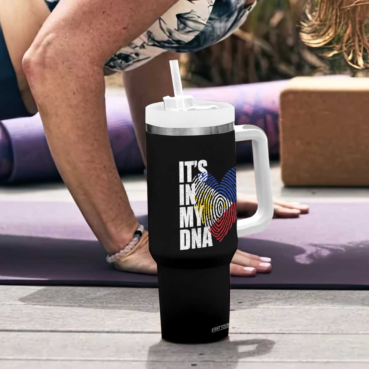 Filipino Pride Tumbler With Handle Its In My DNA Patriotic Philippines Flag TS11 Print Your Wear