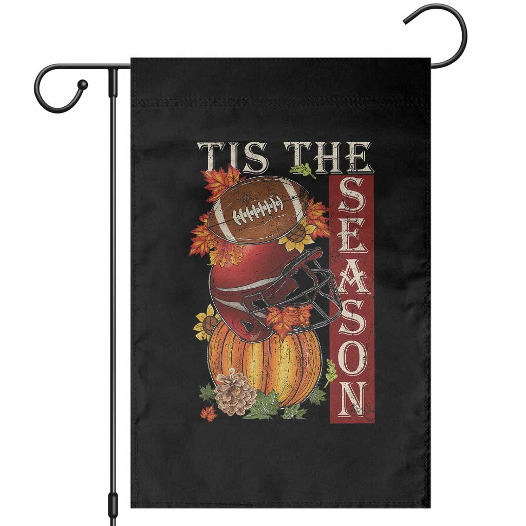 Thanksgiving Tis The Season Garden Flag American Football Pumpkin Fall Season TS11 Black Print Your Wear