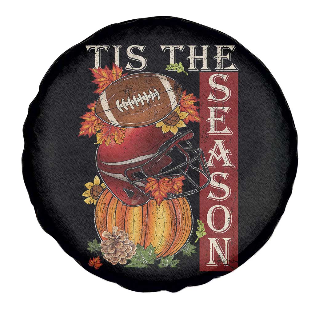 Thanksgiving Tis The Season Spare Tire Cover American Football Pumpkin Fall Season TS11 Print Your Wear