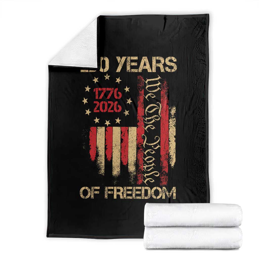 250 Years Of Freedom Throw Blanket 250th America Anniversary Independence Day TS11 Black Print Your Wear