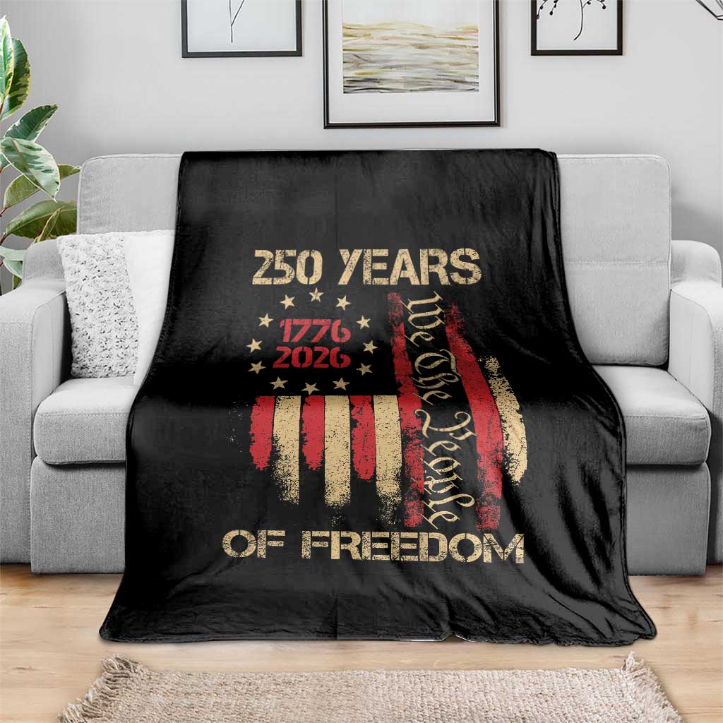 250 Years Of Freedom Throw Blanket 250th America Anniversary Independence Day TS11 Print Your Wear