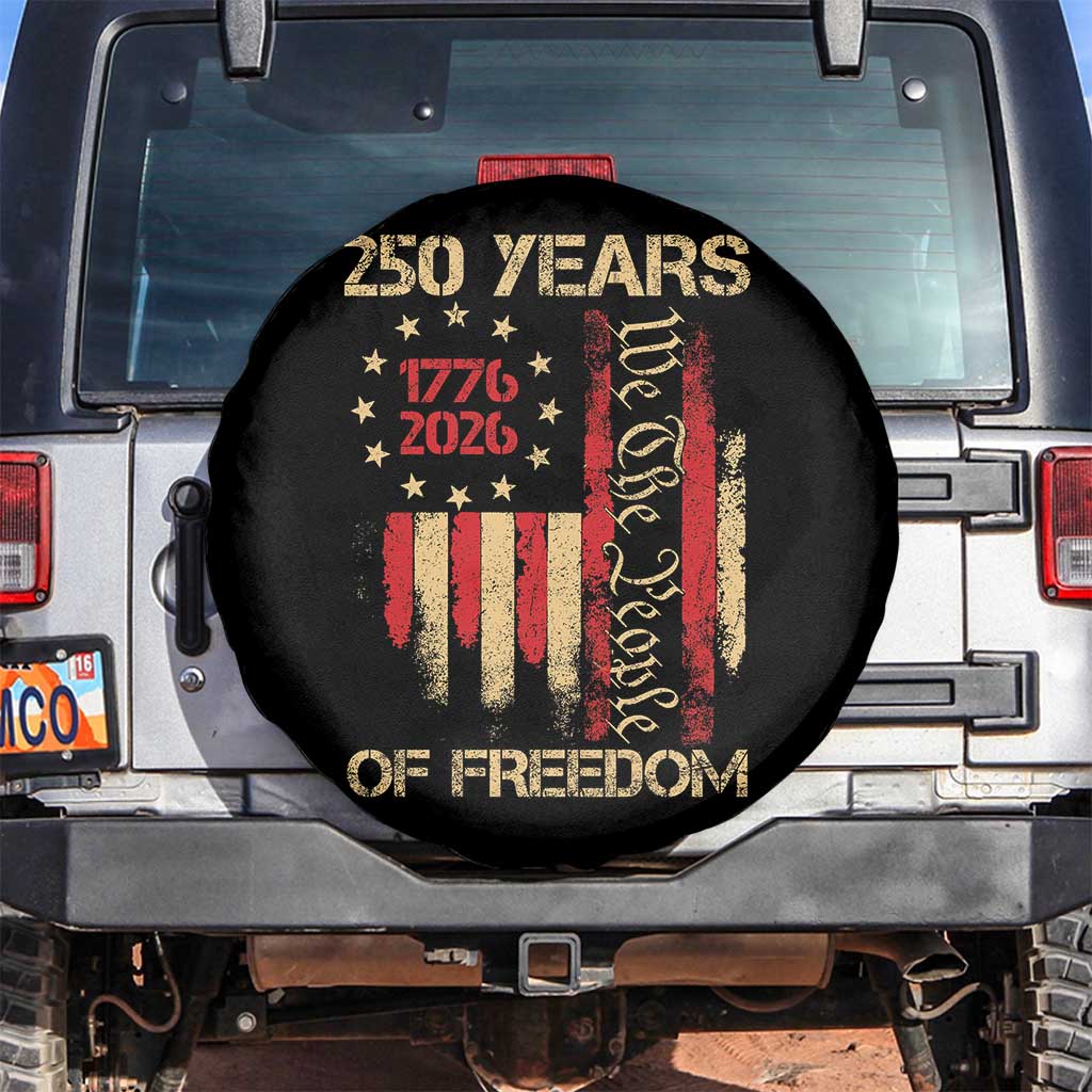 250 Years Of Freedom Spare Tire Cover 250th America Anniversary Independence Day TS11 No hole Black Print Your Wear